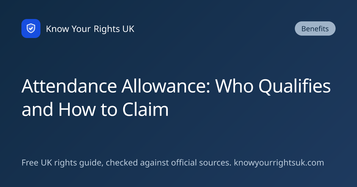 Attendance Allowance: Who Qualifies and How to Claim