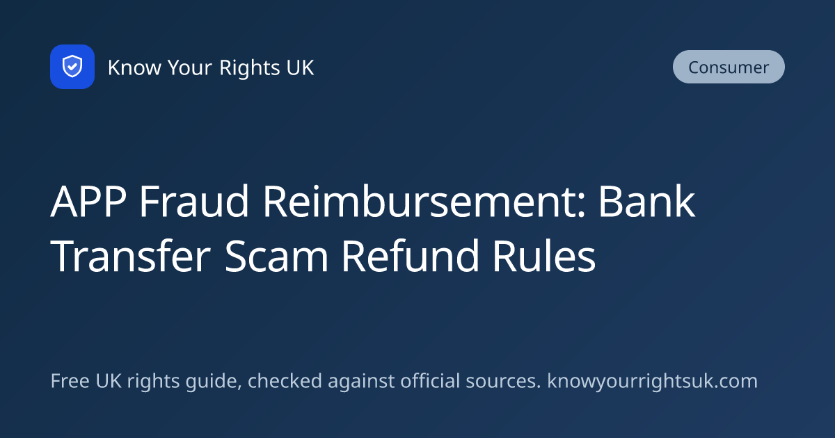 APP Fraud Reimbursement: Bank Transfer Scam Refund Rules