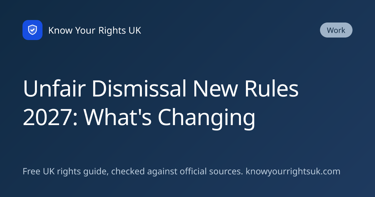 Unfair Dismissal New Rules 2027: What's Changing